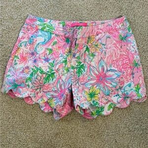 Lilly Pulitzer Pink Floral High Waist Shorts